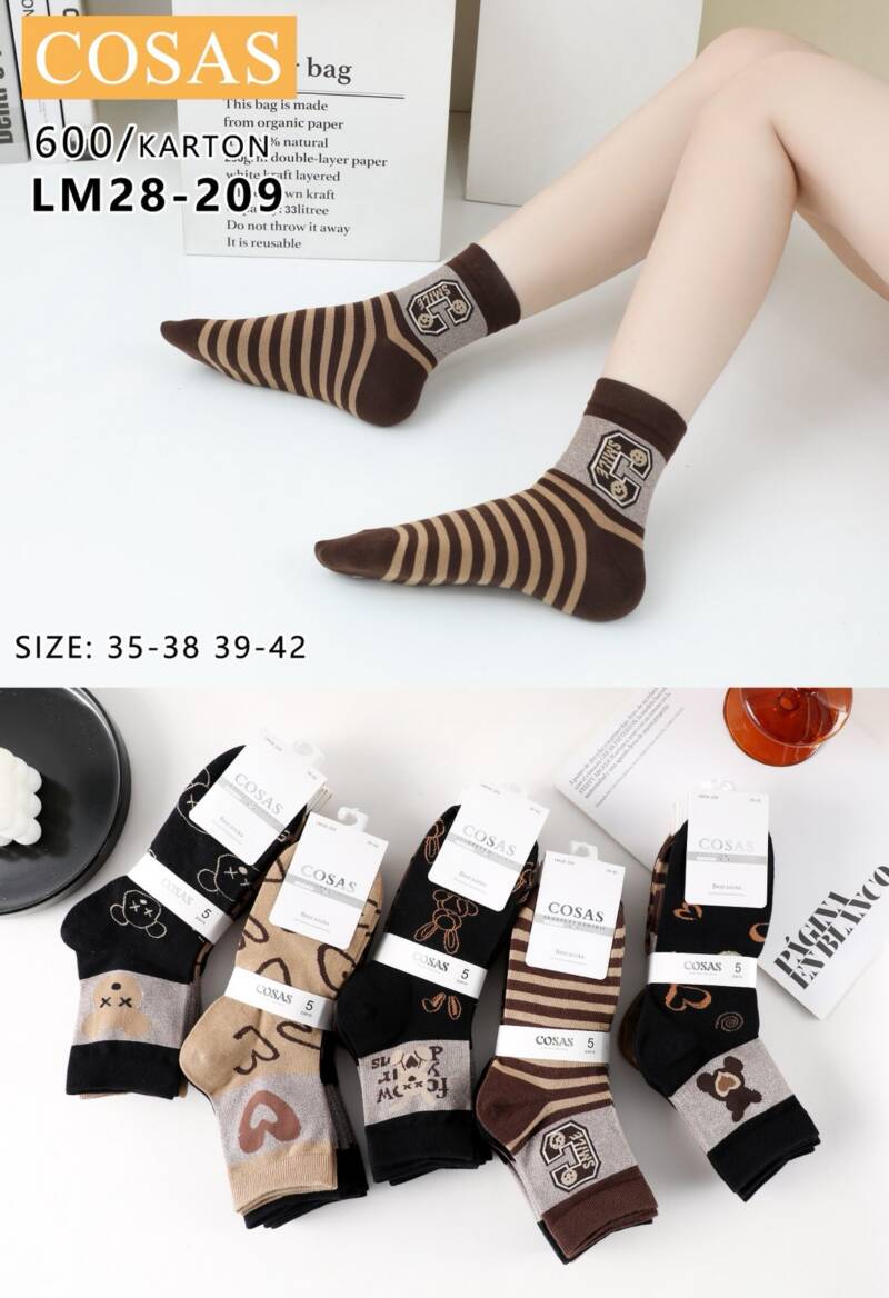 Skarpety damskie Roz 35-42, Mix kolor Paczka 40 szt